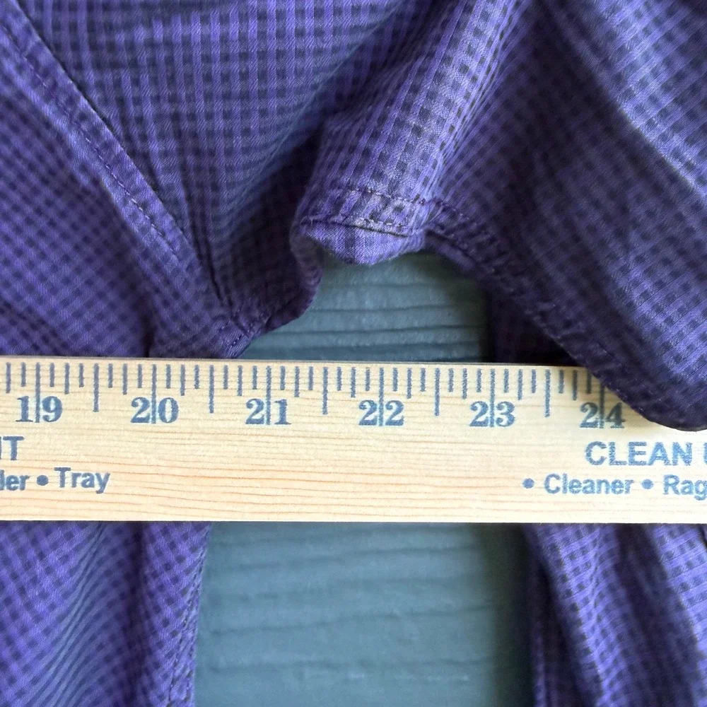 Ted Baker London Purple Check Dress Shirt 100% Cotton Button Front Size 4